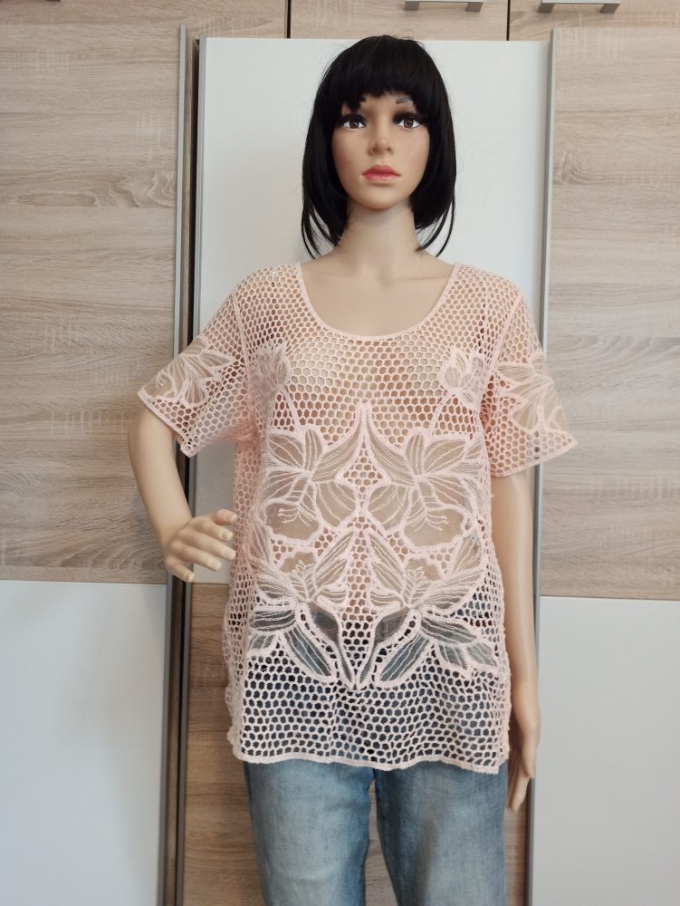 Schönes Netz-T-Shirt in orange von Janina