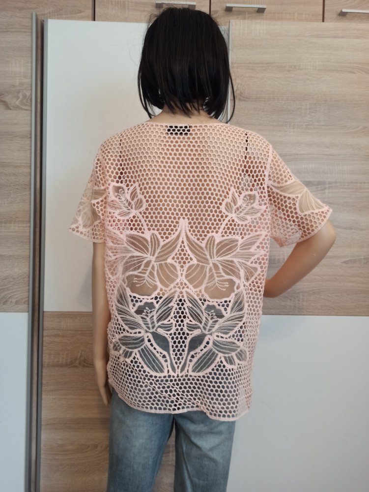 Schönes Netz-T-Shirt in orange von Janina