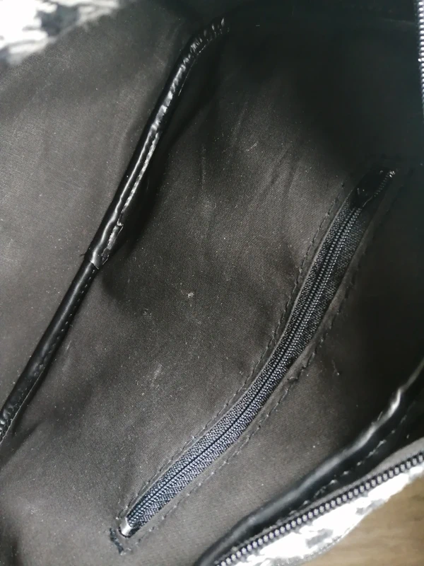 Handtasche mit Vichymuster/Hahnentritt