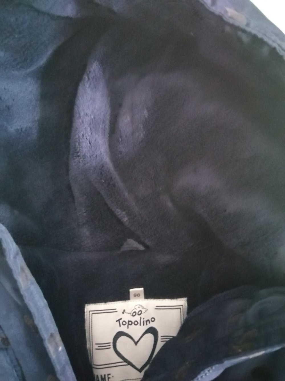 Dunkelblaue Winterjacke 98
