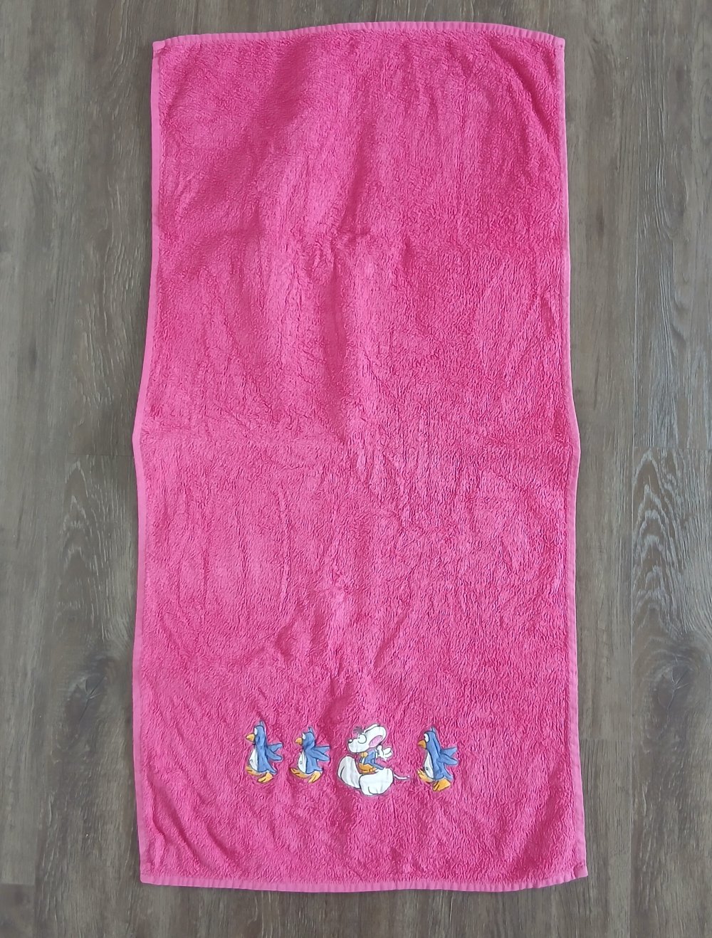 pinkes Handtuch Diddl Pinguine