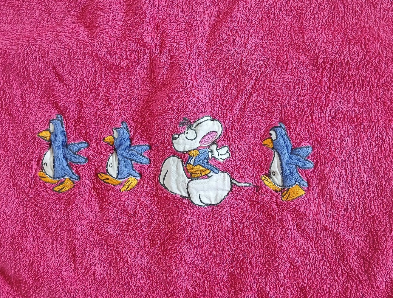 pinkes Handtuch Diddl Pinguine