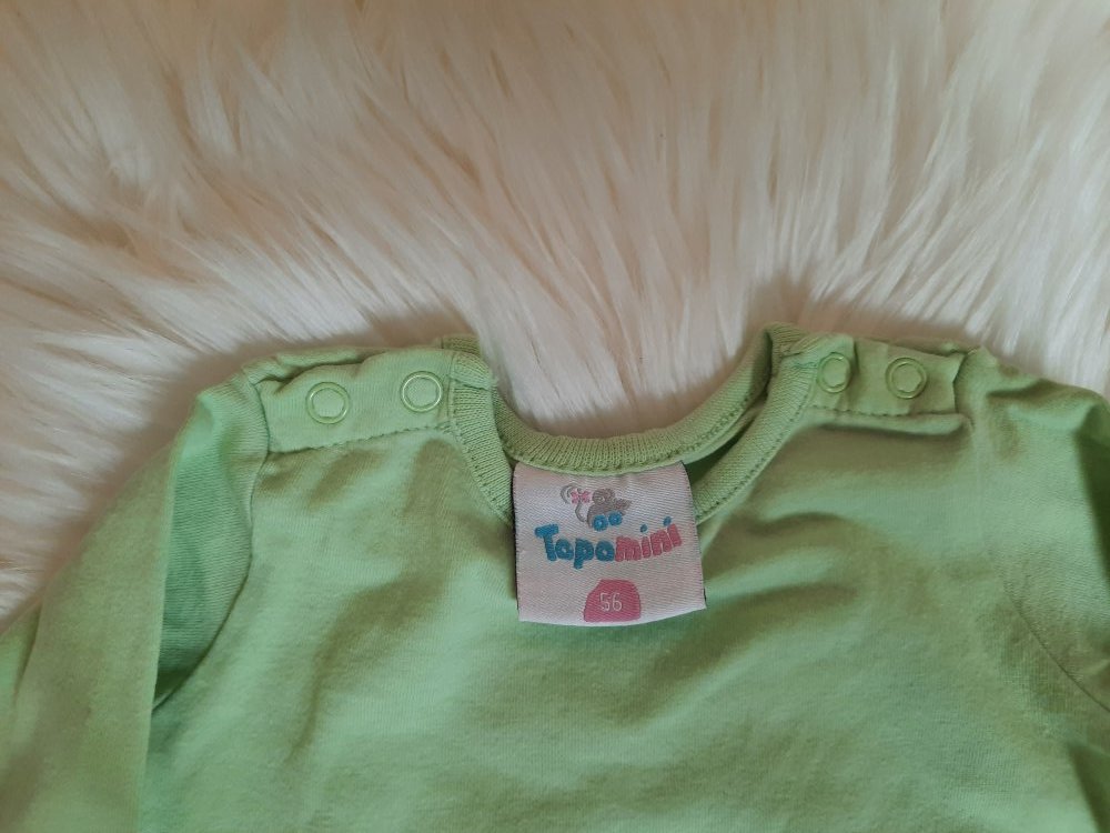 Baby Langarm-Shirt topomini Größe 56 grün unisex, Mädchen, Jungen
