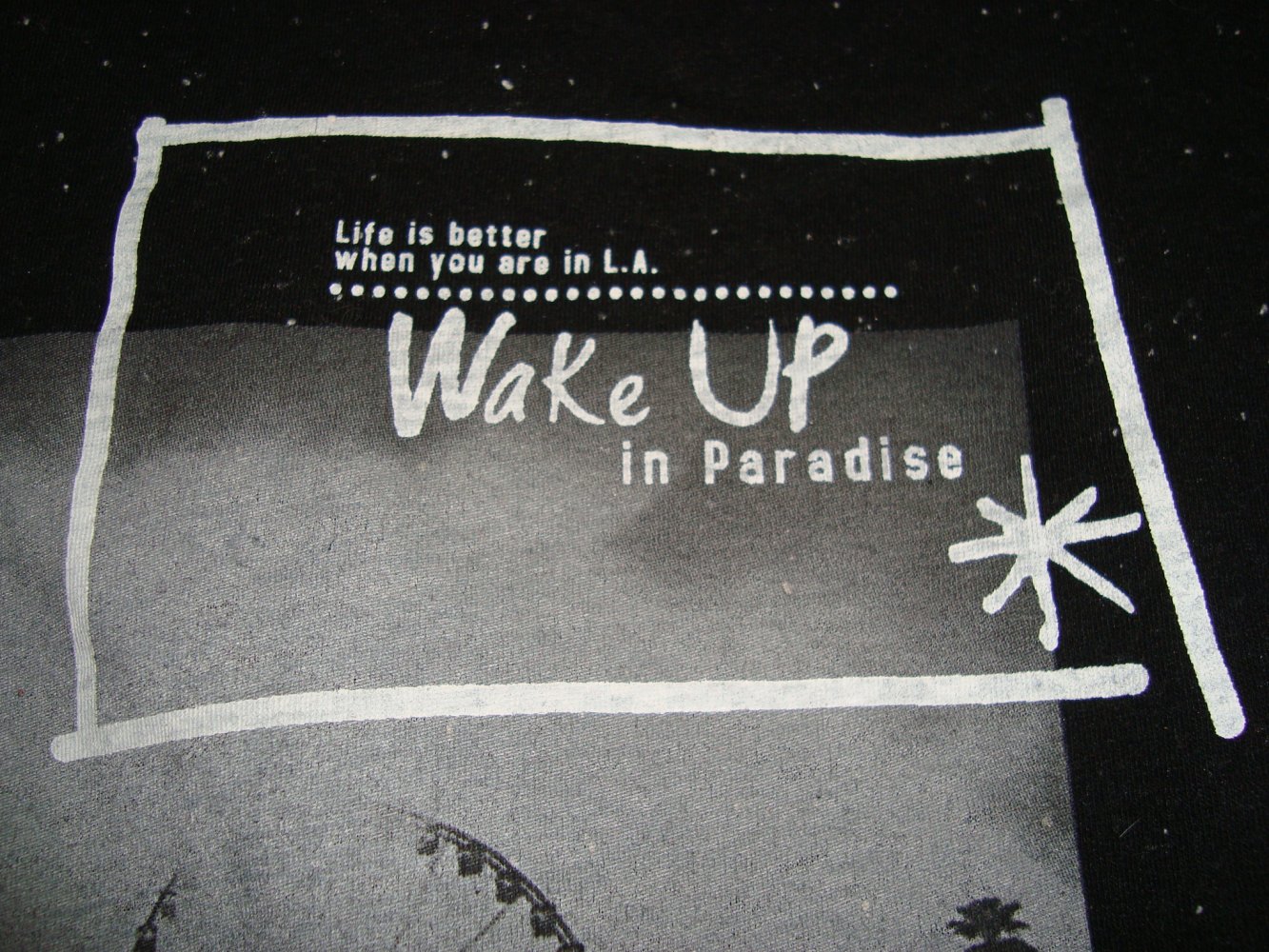 Shirt, T-Shirt, kurzarm, schwarz mit Aufdruck, Größe S,mit Spitze