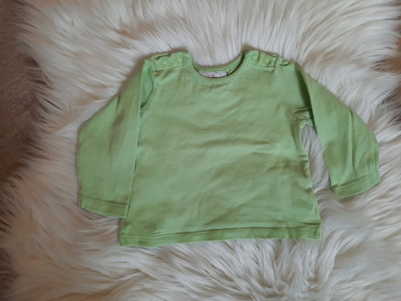 Baby Langarm-Shirt topomini Größe 56 grün unisex, Mädchen, Jungen
