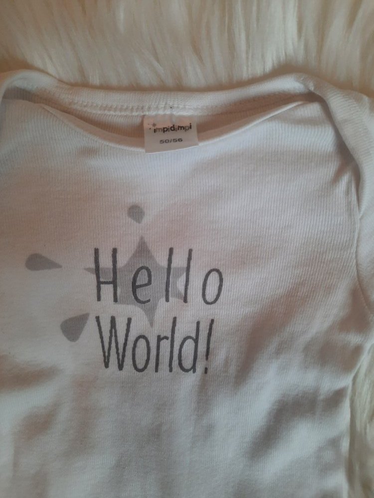 Langarm Body, neu, Größe 50/56 impidimpi unisex