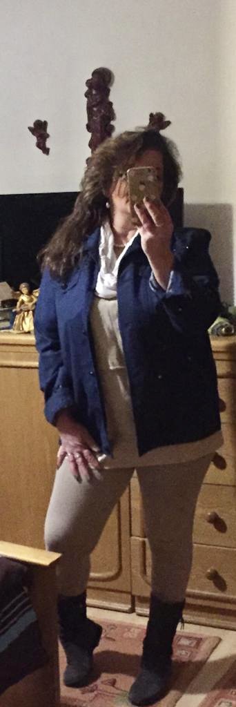 Jeansjacke mit Pailletten Gr M