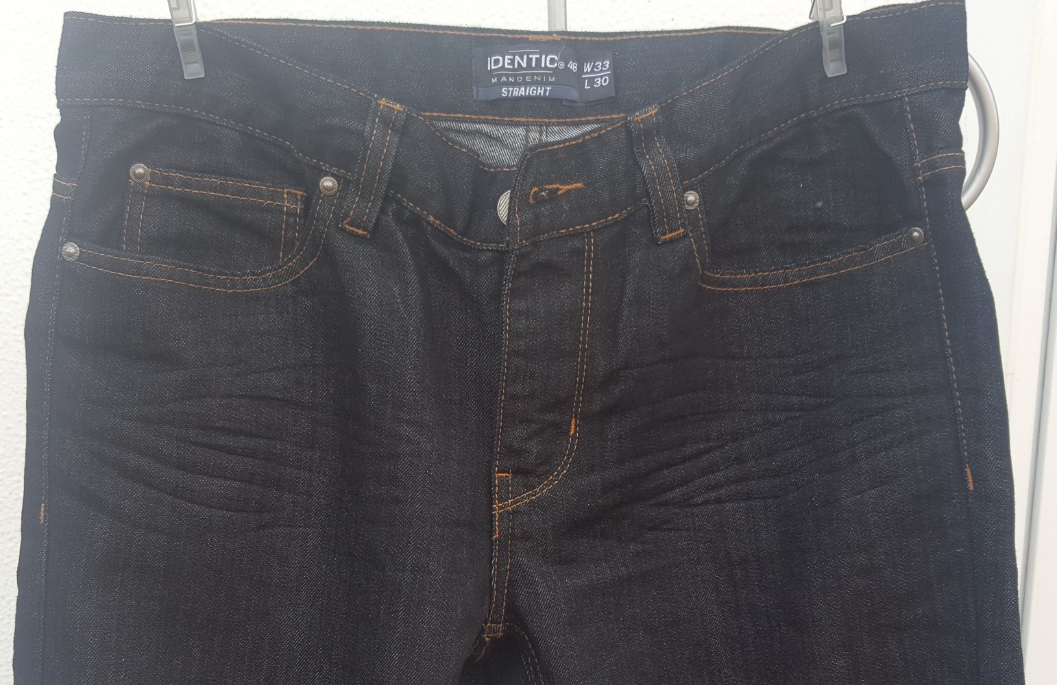 Jeans Identic ManDenim Straight Style Sydney Gr. 48 schwarz
