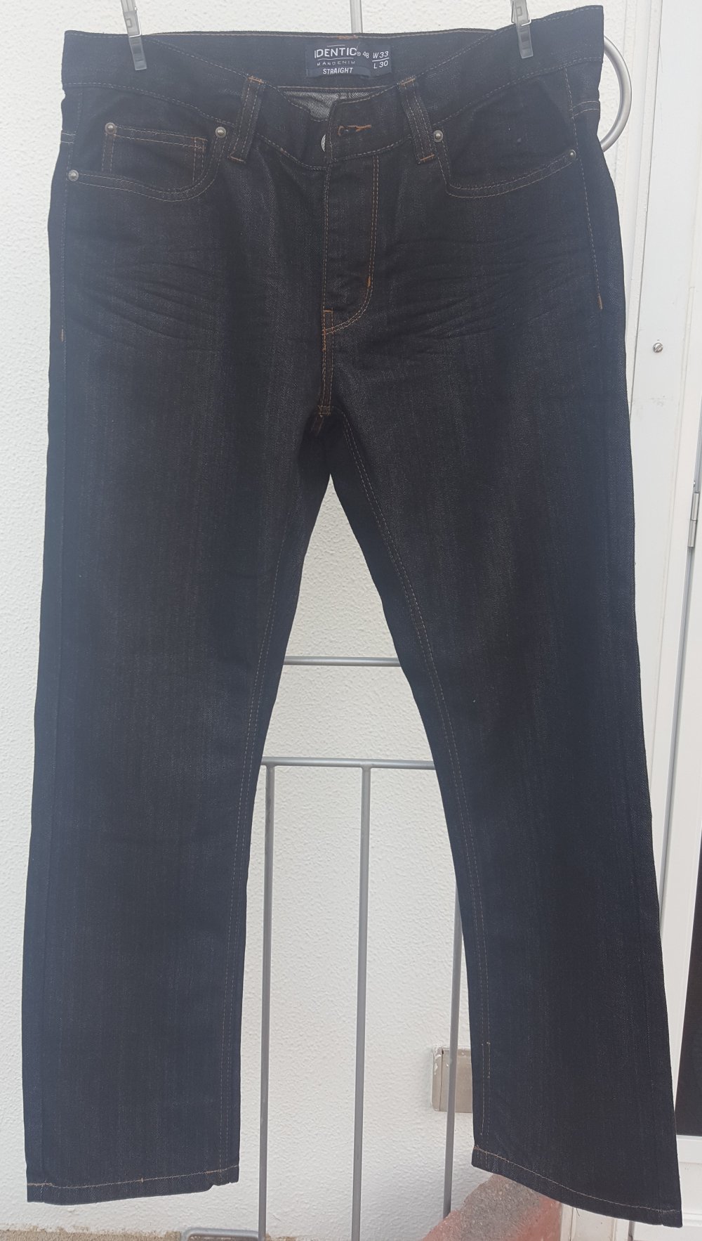 Jeans Identic ManDenim Straight Style Sydney Gr. 48 schwarz