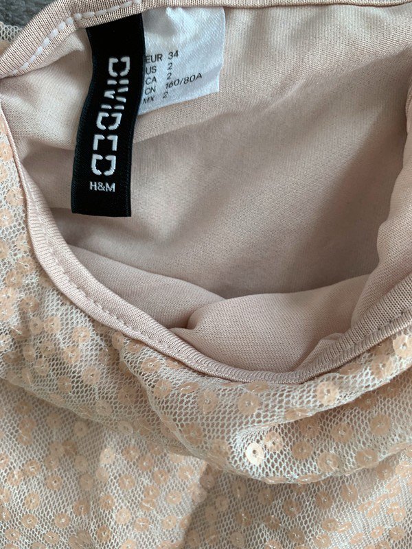 Beiges Top mit Pailetten von H&M