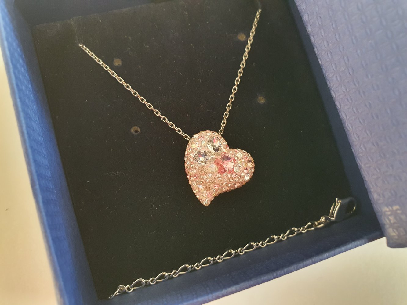 Swarovski Alana Herz Kette rhodiniert 