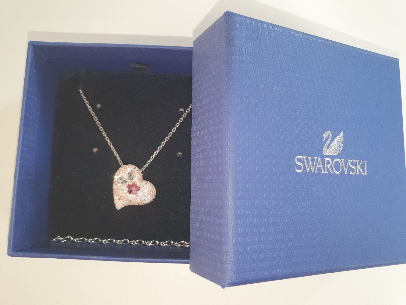 Swarovski Alana Herz Kette rhodiniert 