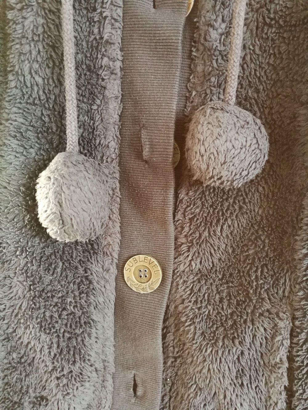 blaue Fleecejacke mit Ohren  