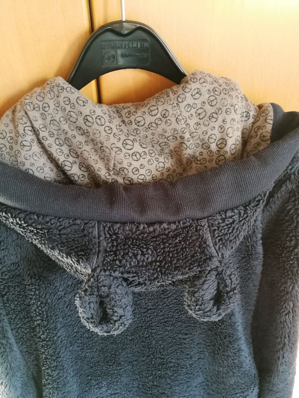 blaue Fleecejacke mit Ohren  