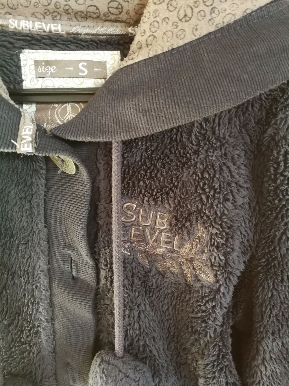 blaue Fleecejacke mit Ohren  
