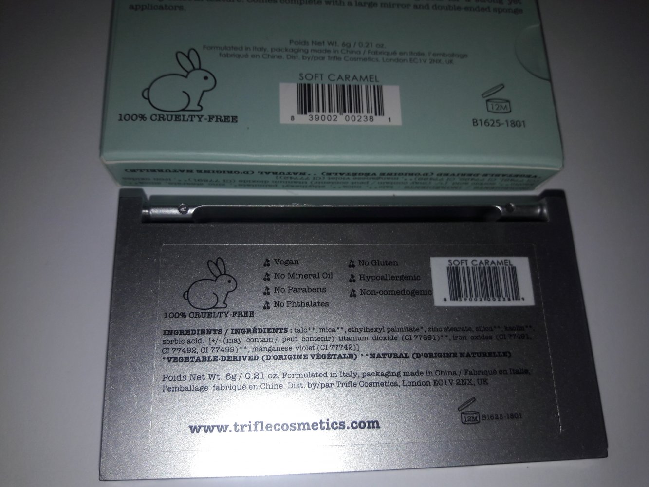 Trifle Cosmetics Praline Eyeshaddow Palette soft caramel