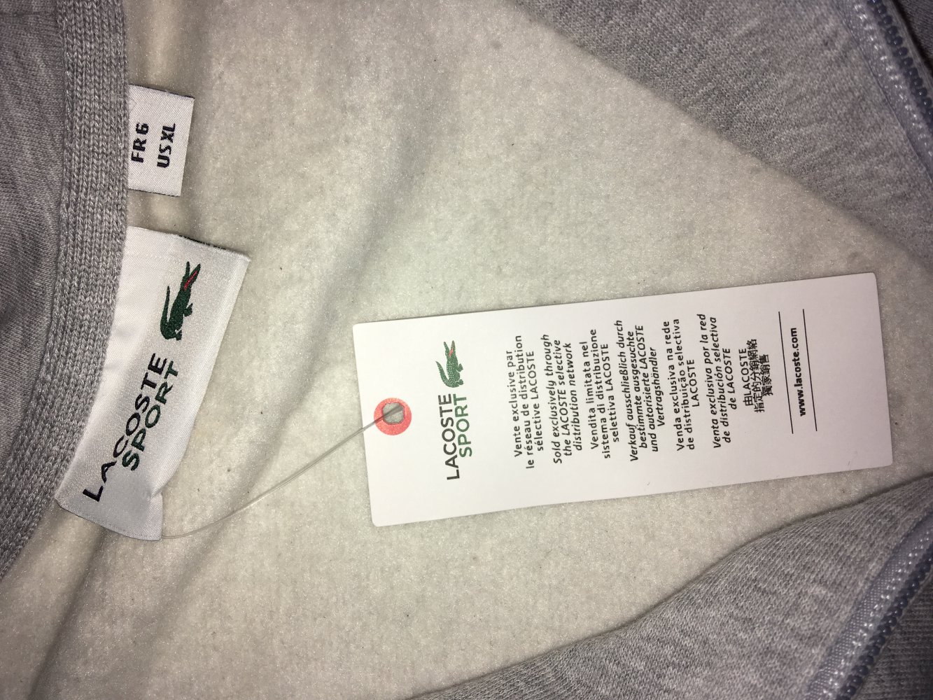 Lacoste Hoodie in Grau in Größe S NEU IN OVP
