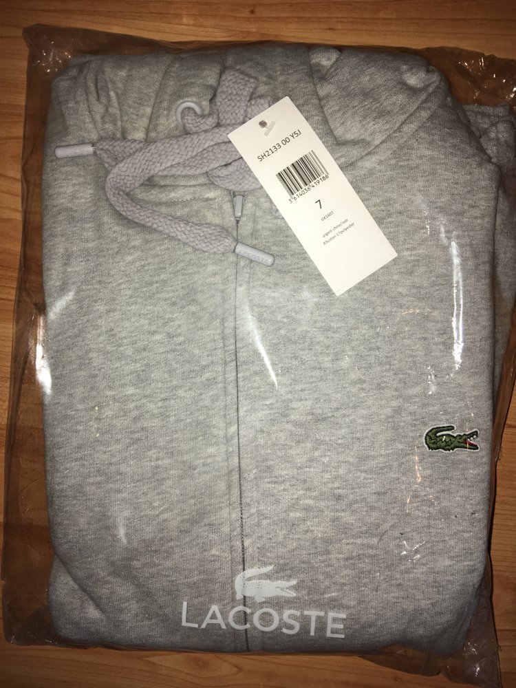 Lacoste Hoodie in Grau in Größe S NEU IN OVP