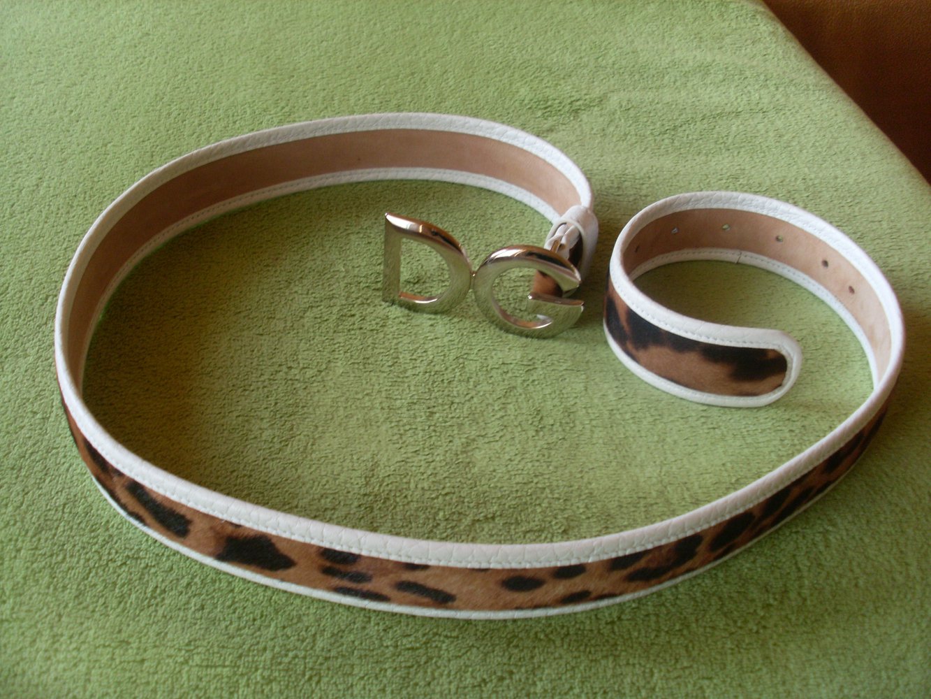  Original Damen Gürtel von D&G mit Leoparden Print