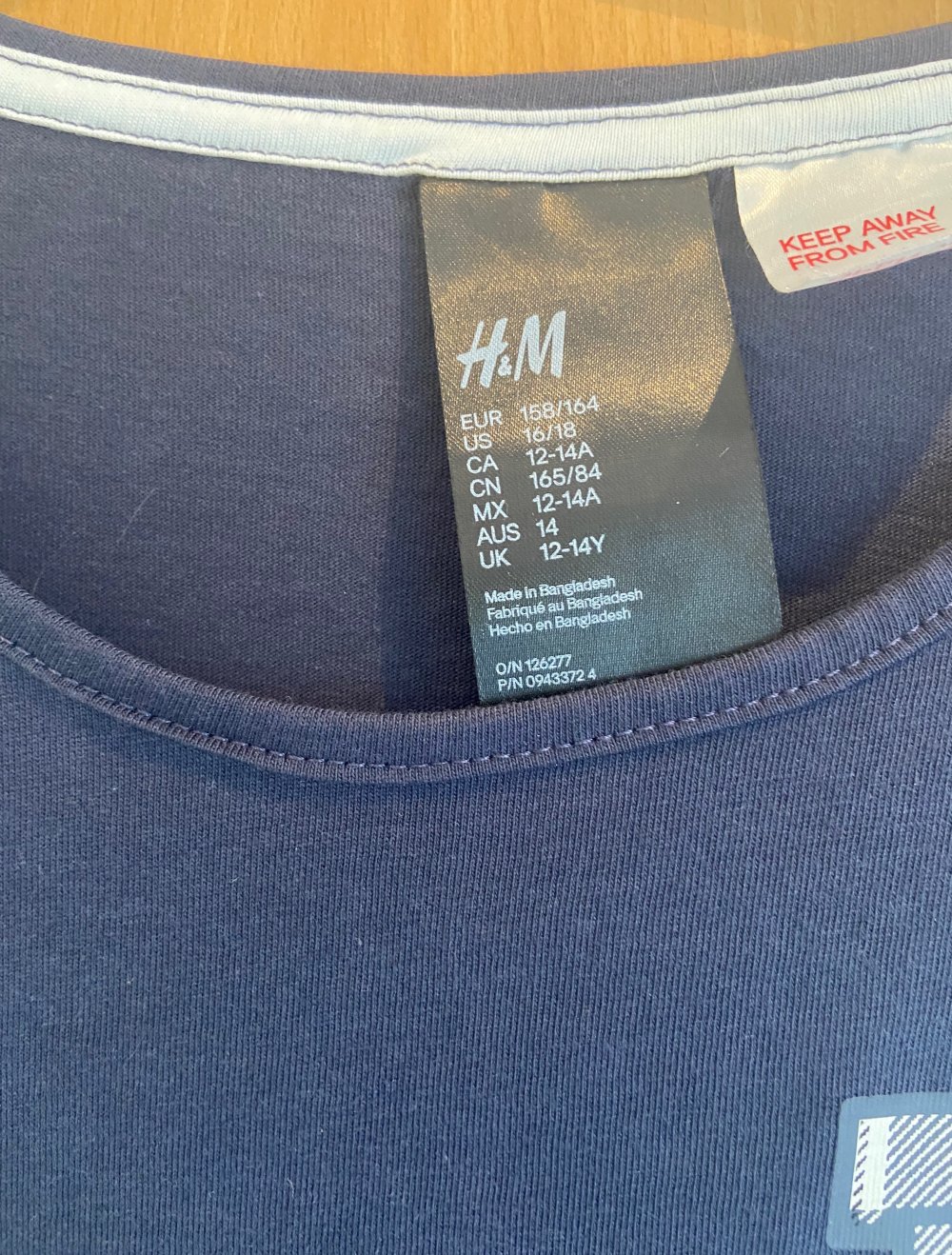 Shirt dunkelblau von H&M