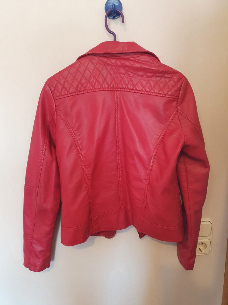 Lederjacke, Neuwertig in Rot 