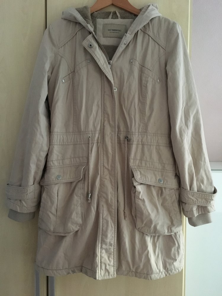 Damen Parkajacke beige Gr. M