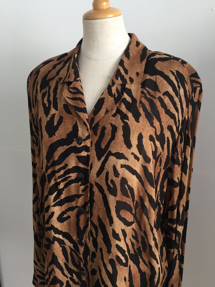 Bluse Viskose leoprint