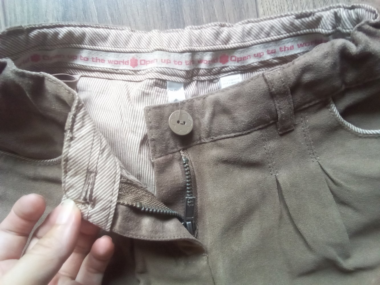 kurze Hose Shorts okaidi 114cm 6 Jahre beige braun Tracht