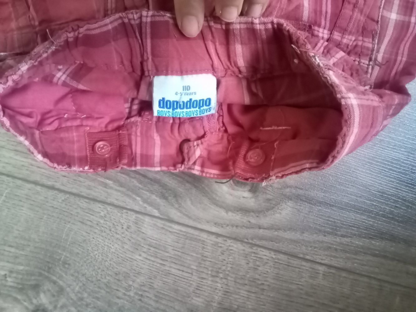 Kurze Hose rot kariert dopodopo 110