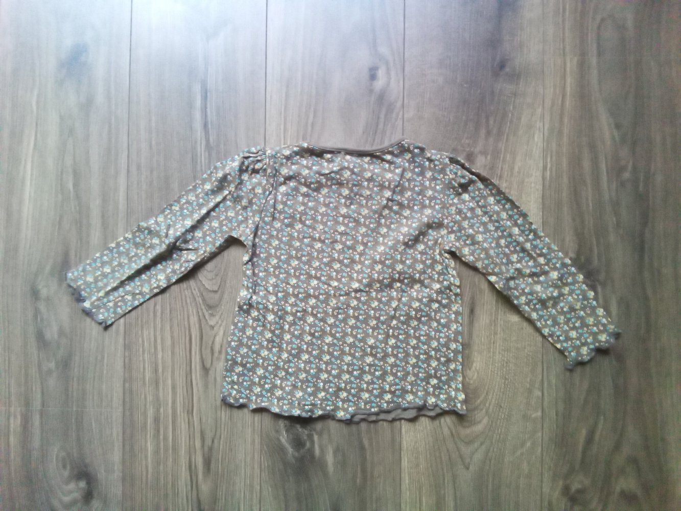 LA-Shirt 108cm vertbaudet braun millefleur 100% Baumwolle