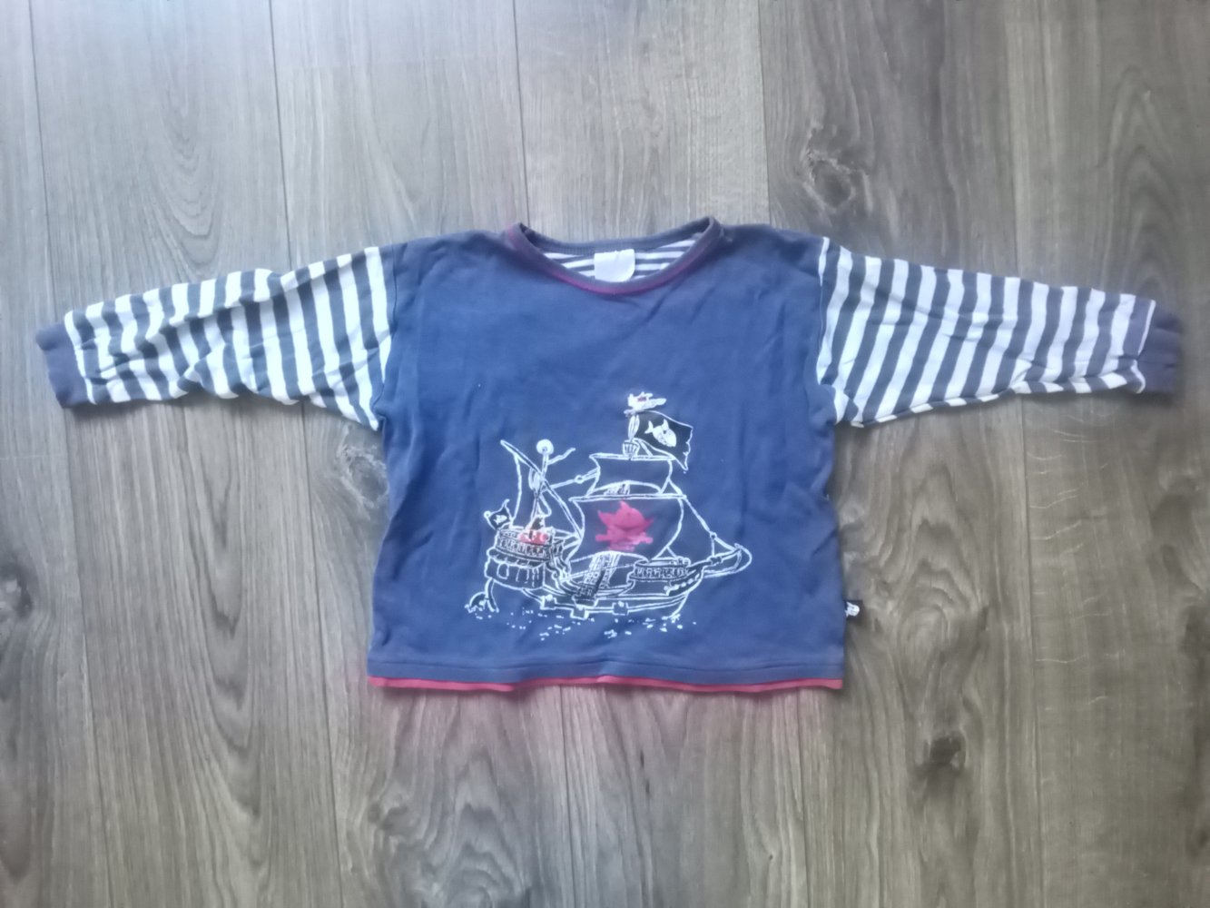 Schlafanzug Oberteil 104 Schiesser cäpt'n sharky 100% Baumwolle