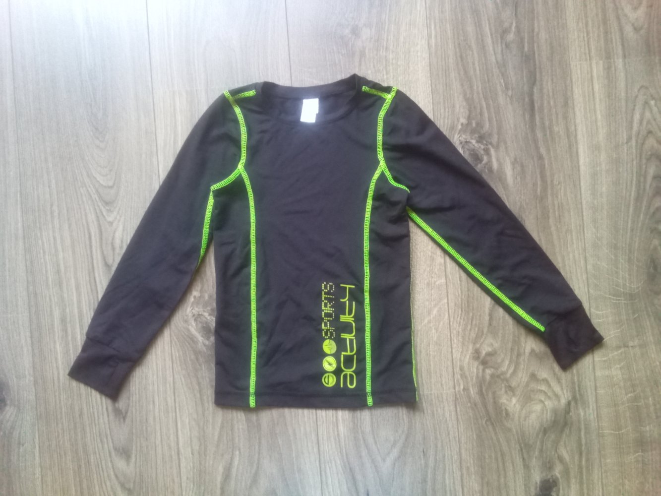 Funktionsshirt 110/116 topolino schwarz neon gelb Sports