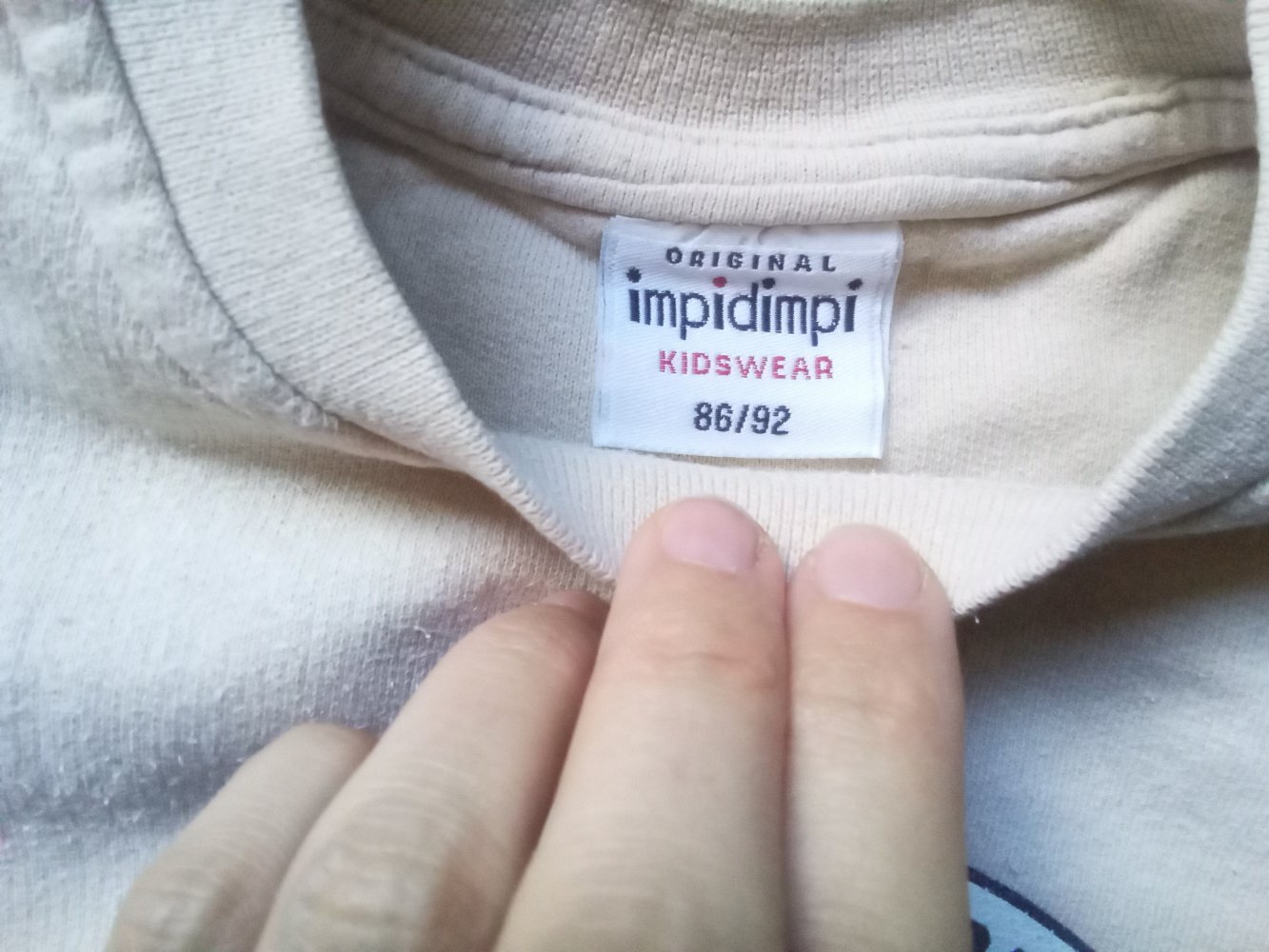 Pullover impidimpi 86/92 beige football