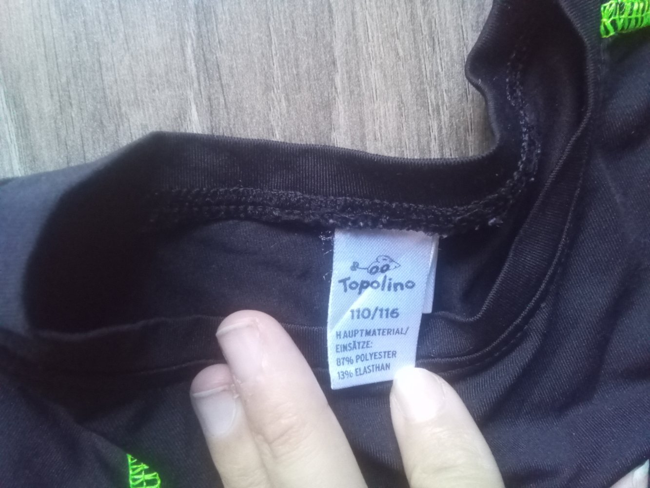 Funktionsshirt 110/116 topolino schwarz neon gelb Sports