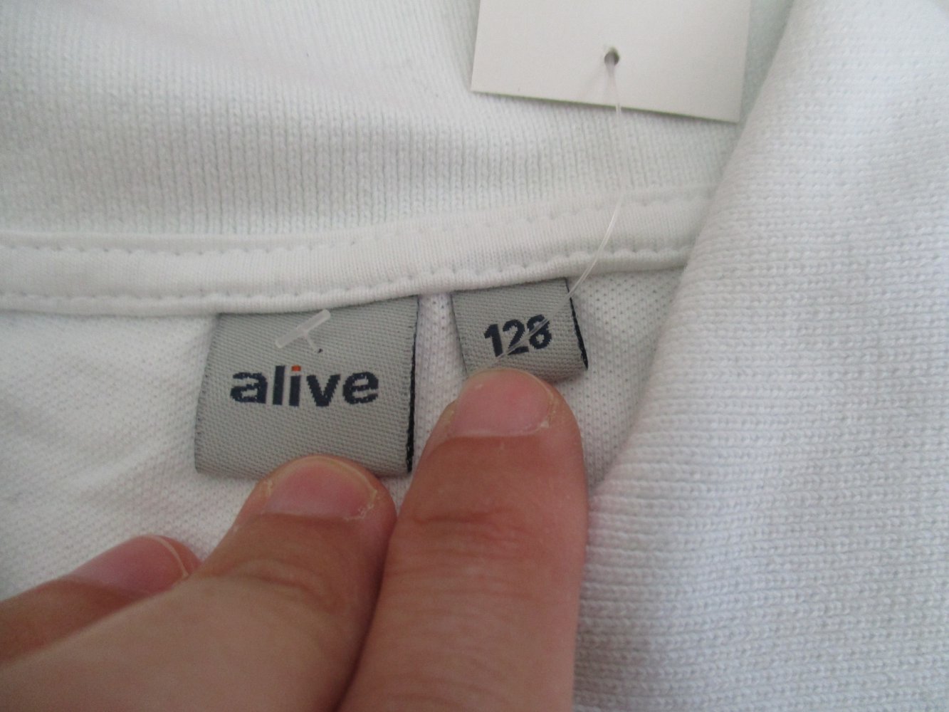 Poloshirt T-shirt weiß alive basic uni