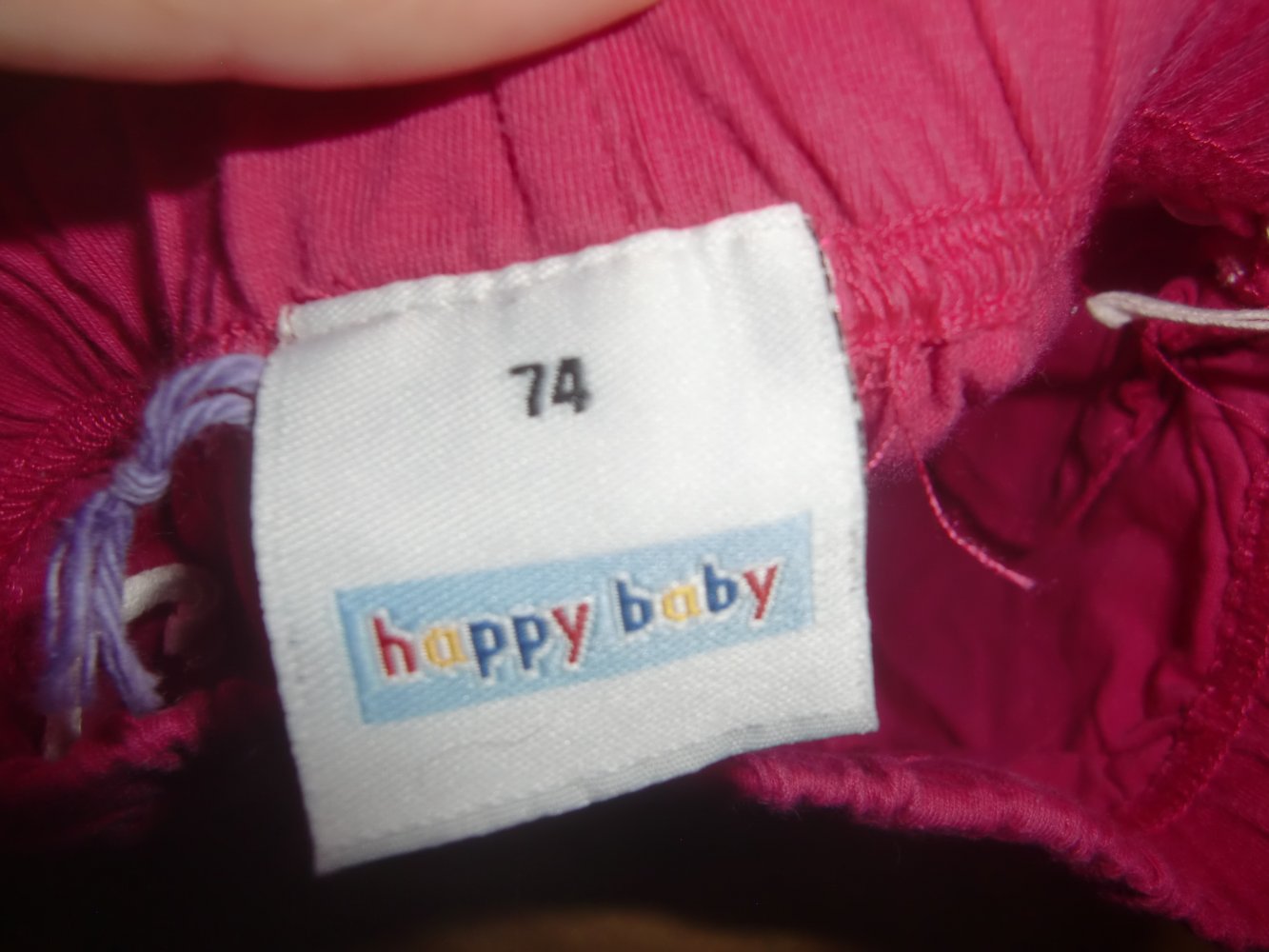 Shorts pink happy baby 74 kurze Hose uni basic 100% Baumwolle