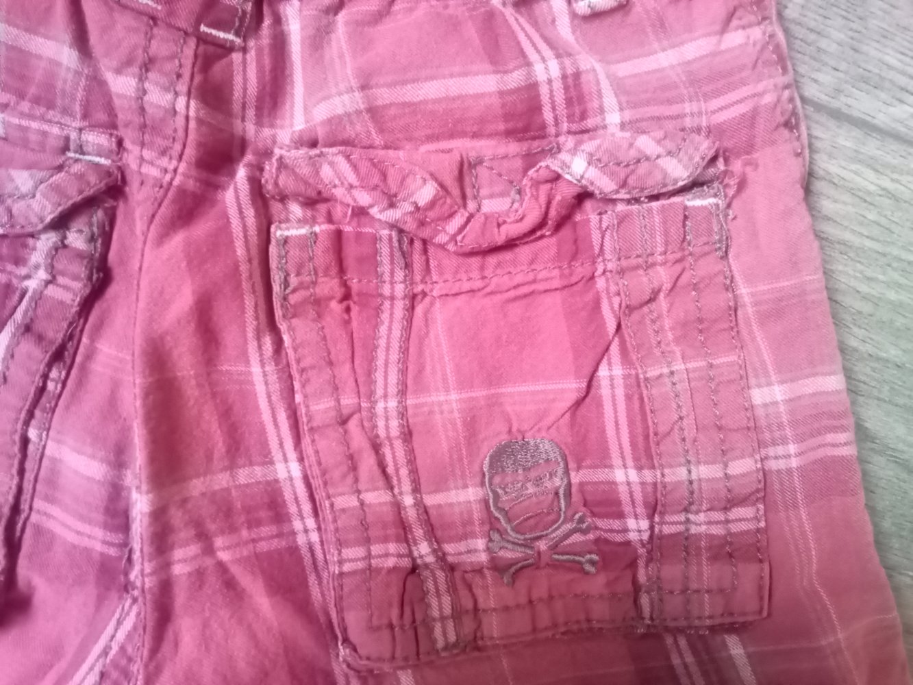 Kurze Hose rot kariert dopodopo 110