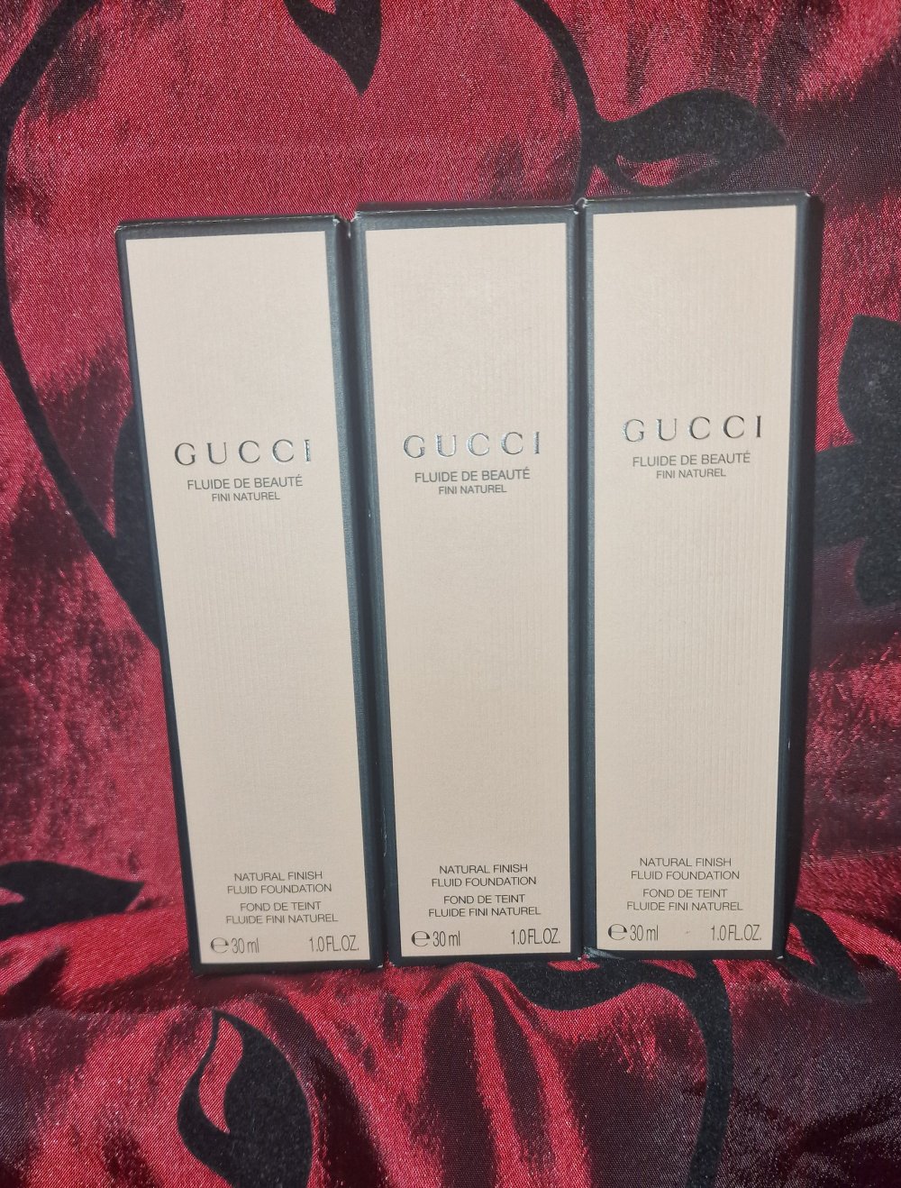 Gucci Foundation 120N fluide de beaute fini naturel 30ml , make up, 3 Stück