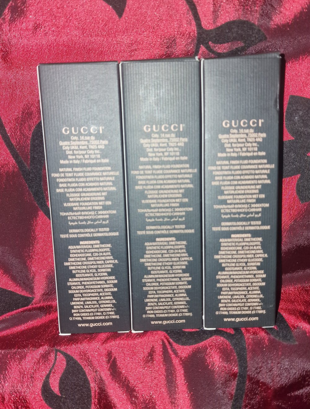 Gucci Foundation 120N fluide de beaute fini naturel 30ml , make up, 3 Stück