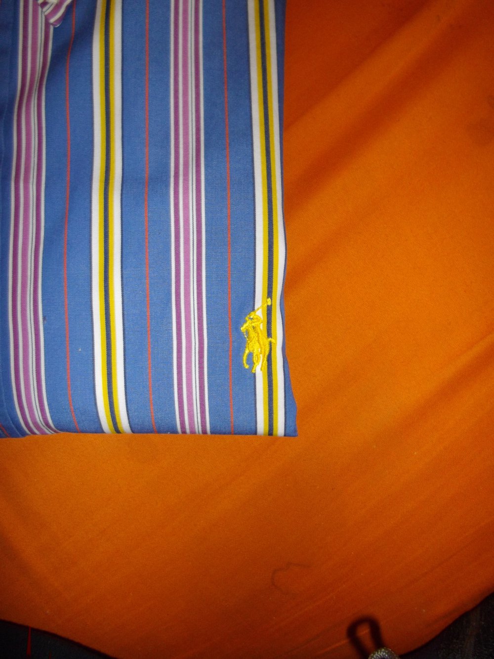 POLO by Ralph Lauren Streifen Hemd weiß gelb pink rosa blau yellow Pony in Gr.XL