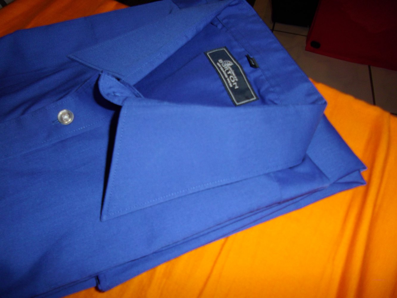 Burton London Business Hemd blau Gr.XL 44cm Kragenweite NEU