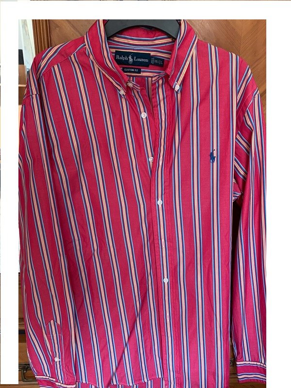 POLO by Ralph Lauren Streifen Hemd weiß gelb pink rosa blau gestreift blue Pony in Gr.L 42cm Kragenweite