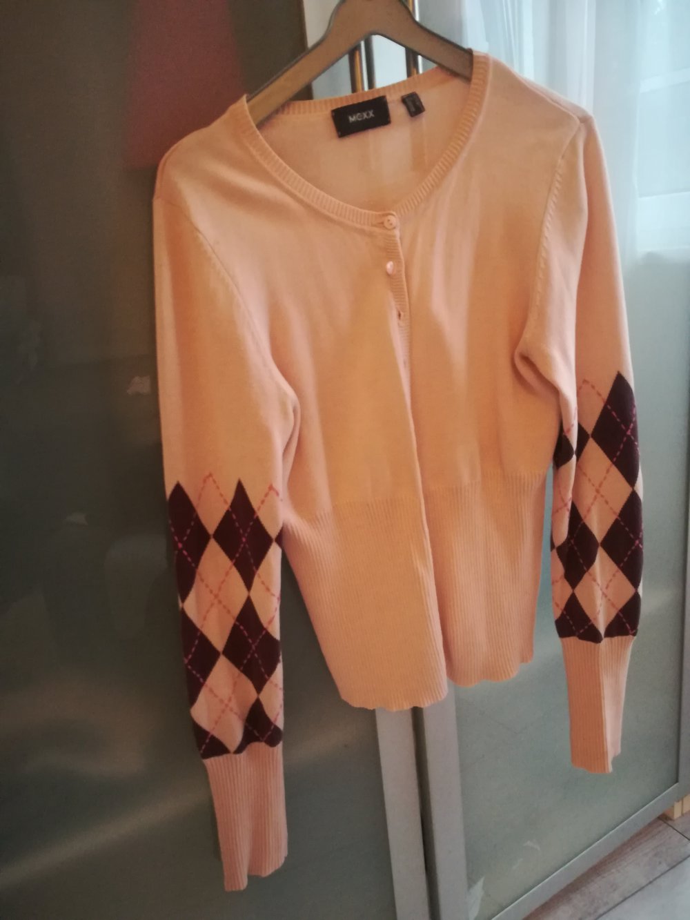 Mexx Jacke, Strickjacke, Strickjäckchen, rosa XS 34