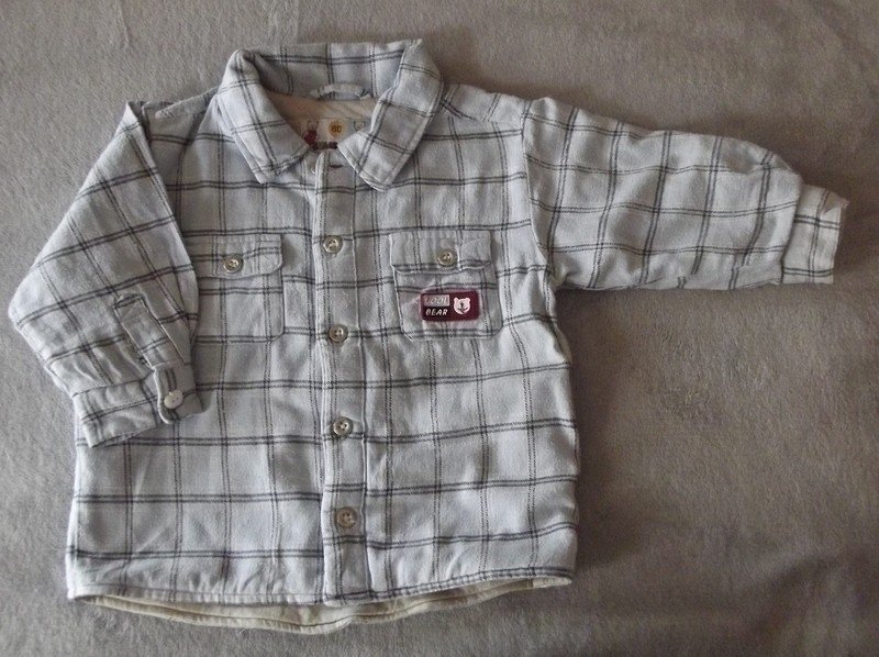 Sehr schönes gefüttertes Winter Hemd Gr. 80 