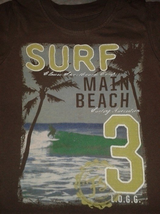 Schönes braunes Shirt mit Aufdruck Gr. 74