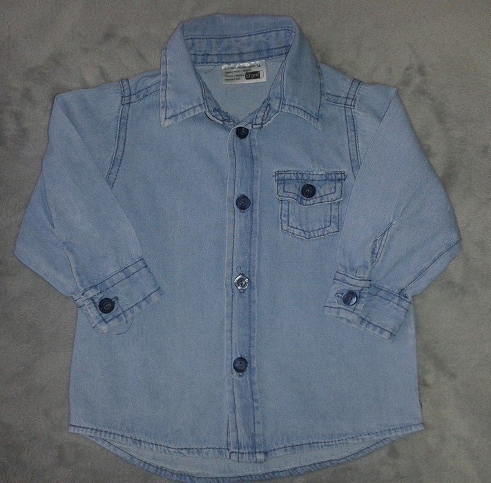 Sehr schönes Jeans Hemd Gr. 74 