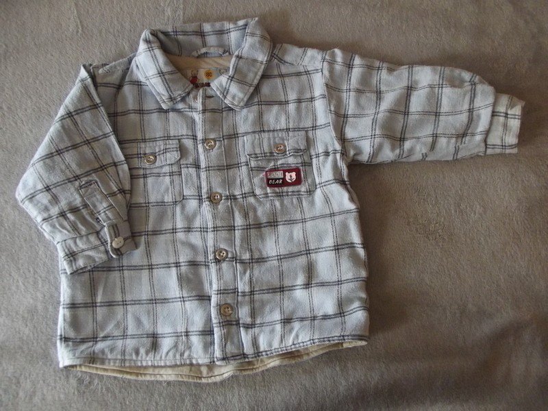 Sehr schönes gefüttertes Winter Hemd Gr. 80 