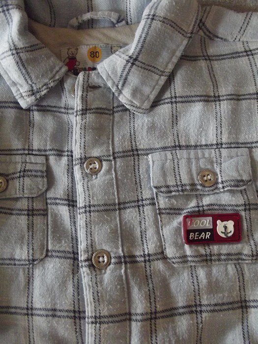 Sehr schönes gefüttertes Winter Hemd Gr. 80 