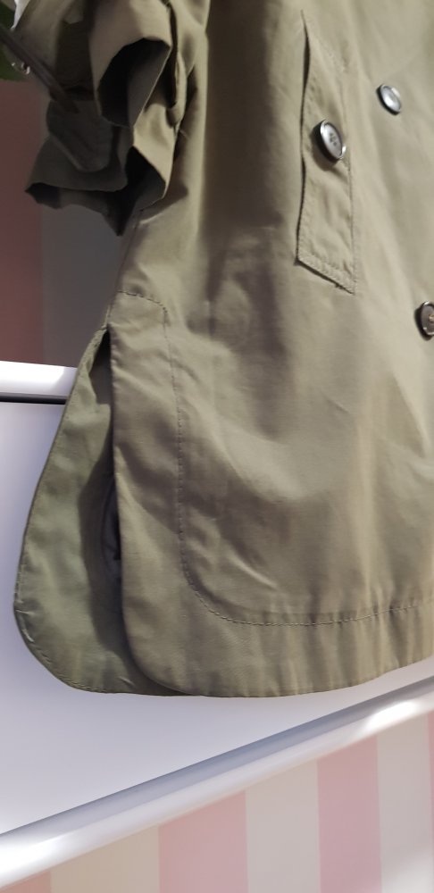 Zara Trenchcoat Mantel M 38 olivgrün khaki grün Herbstjacke Übergangsjacke Herbstmantel 