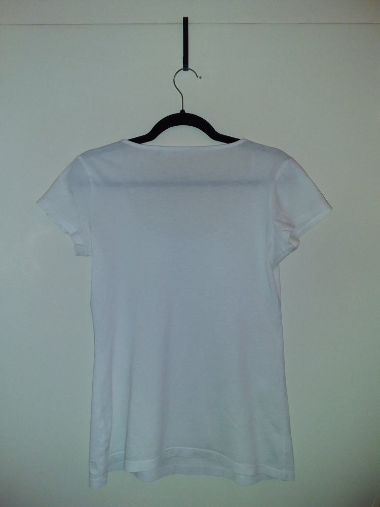 Esprit Basic T-Shirt mit Rundhalsausschnitt, weiß